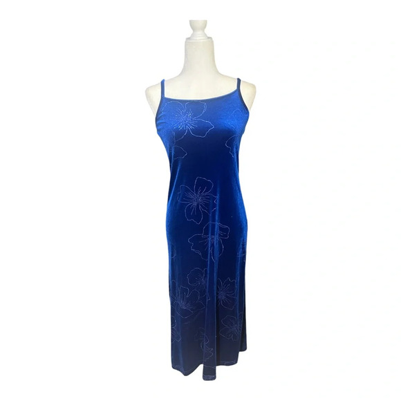 Y2K Hibiscus Maxi Dress Limited Too - Picture 1 of 5